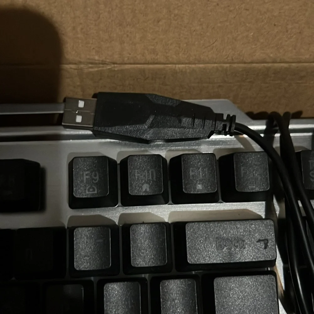 V1 USB Wired Ergonomic Backlit Keyboard And Mouse Set